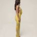 Women's Clothing Women's Yellow Dress Halter Neck Deep V Neck Open Back Crystal Slit Pleats For Formal & Casual For Women_ecoleips.com