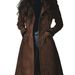 Aria Basics Aria Basics 2025 High-Quality European And American Cross-Border Women's Autumn Winter With Turn-Down Collar Suede Long_ecoleips.com