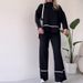 Women's Clothing Solid Color Casual Tops Loose And Comfortable Design Slightly Flared Trousers Suit For Women_ecoleips.com