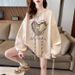 Women's Clothing Design Hoodless Long Sleeved Sweatshirt Women's Spring And Autumn Wear Thin Loose Fashion Ins Top Clothes_ecoleips.com