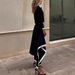 Women's Clothing Spring And Autumn Long Sleeved Irregular Solid Color Skirt Two Piece Set_ecoleips.com