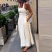 White Camisole Summer Long Dress Casual Off Shoulder Pocket Slim Fit Dress Elegant Tassel Patchwork High Waisted Party Dresses_ecoleips.com