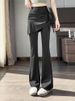 K New Fake Two-piece Drawstring Paired Pants For Women's Slimming Pants, Sporty Women's Pants Skirt, Micro Flared Pants_ecoleips.com