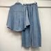 Light Women's Summer 2025 New Fashionable Niche Rhinestone Embellished Heavy Craft Fashion Denim Suit_ecoleips.com