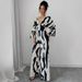 Spring And Summer New Arrivals Women's Clothing Full Body Printed Long Sleeve Wide Leg Jumpsuit_ecoleips.com