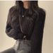 K New Bubble Sleeve Soft Sticky Sweater Women's Fashion Queen Style Loose Hoodie_ecoleips.com