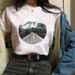 Popular Women's Clothing New Style Feather Floral Casual Cartoon White Regular Shoulder Short-sleeve T-shirt For Women_ecoleips.com
