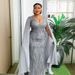 Women's Clothing Ball Evening Dress Long Skirt Plus Size Women's Clothing V Neck Sequin Dress_ecoleips.com