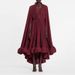 Women's Clothing Luxury Cape Style Long Skirt New Sexy Fashion V Neck Ruffled Temperament Dress Dress_ecoleips.com