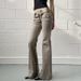 K European And American Retro Flare Low-Waisted Workwear Micro Flare Jeans For Women, Slim Fit, Leg-Lengthening, Slimming, Casual Long Pants_ecoleips.com