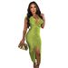 European And American Fashion Women's Slim Fit Dress Sexy Deep V Solid Color Summer New Arrival Direct Sale 20189_ecoleips.com