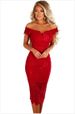 International Station One Line Neck Short Sleeve Lace Ins Sexy Wrapped Hip Middle Women's Dress_ecoleips.com