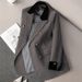 2025 Fall/Winter New Loose-Fit Blazer With Stylish Design, Slimming Gray Women's Suit Jacket_ecoleips.com