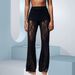 Black Lace Flared Pants High Waisted Wide Leg Sheer Sexy Spring Summer Style for Women Beach Vacation Clothing_ecoleips.com