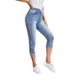 Aria Basics Aria Basics Exclusive Cross-border Supply For Independent Stores: European American Women's Fashion Denim Shorts With Elastic_ecoleips.com