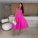 Women's Clothing Hot Summer New Solid Color Wrap Chest Skirt Dress_ecoleips.com