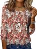 Zeagoo 3/4 Length Sleeve Womens Tops Round Neck Casual Summer Tunic Tops Basic Tees Blouses Dressy T-Shirts Pleated Shirts_ecoleips.com