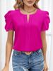 Women's Summer Short Sleeve Top - Breathable Loose Fit Casual Tee In Solid Colors_ecoleips.com