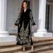 Verve Dubai Abaya Women's Embroidered Evening Muslim Robe Fashion Dress_ecoleips.com