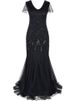 K Retro Sequin Dress Evening Gown For Women, Plus Size Long Party Dress_ecoleips.com