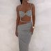 Women's Sexy Solid Color Backless Camisole & Bodycon Skirt Set | 2025 Spring Summer New Sleeveless Outfit_ecoleips.com