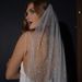 Sparkling Bridal Veil With Comb – Gold Starry Tulle Wedding Headpiece In Multiple Lengths (75cm To 500cm)_ecoleips.com