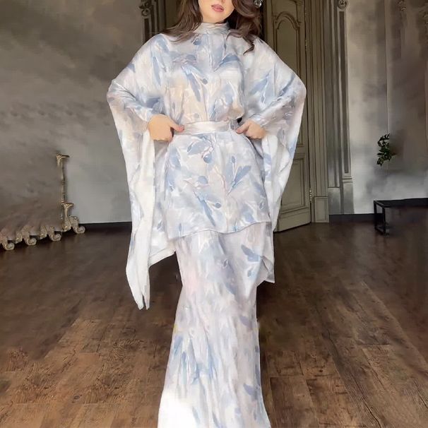 Women's Clothing Women's Wear High Waist Floral Fashion Top Skirt_ecoleips.com