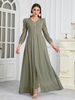 Verve New Elegant Women's Muslim Abaya Long Dress Robe Central Asia_ecoleips.com