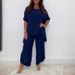 Women's Fashion Loose Casual Suits Solid Color New Summer_ecoleips.com
