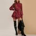 2026 New Spring Women's Clothing Cross-Border European And American Dresses Casual Floral Long-Sleeve Tie-Waist Ruffle_ecoleips.com