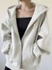 High-End Brand Jimo Cotton Hooded Sweatshirt For Women, Autumn Winter Cardigan, Zipper Baseball Jacket, Fleece-Lined And_ecoleips.com
