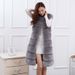 Elegant Faux Fox Fur Vest Women's Winter Warm Long Sleeveless Jacket Chic Layering Piece For Office & Occasions_ecoleips.com