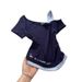 Pure Desire Style Spicy Girl Plaid Patchwork Short Sleeve T-Shirt For Women Summer New Design Sense Niche Slim Fit Top_ecoleips.com