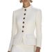 Women's Clothing White Women's Short Jacket Spring And Autumn New Elegant Fashion Simple Temperament Short Jacket Small Fragrance Style_ecoleips.com
