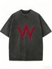 Women's Relaxed Fit Streetwear Tee, Mineral Wash Everyday Casual Top_ecoleips.com