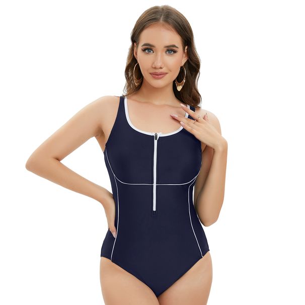 Women's Clothing Backless One Piece Women's Swimwear Conservative Sports And Racing Triangle Pattern For Women_ecoleips.com