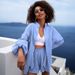 European And American Cross-Border Cotton Loose Long-Sleeve Shorts Wearable Pajamas Autumn New Women's Homewear_ecoleips.com