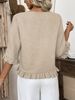 Summer Women's Short Sleeve Round Neck Solid Color Shirt Loose Fit European American Style Thin Top For Independent Website_ecoleips.com