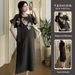205 Summer New Korean Fashion Printed Maternity Dress_ecoleips.com