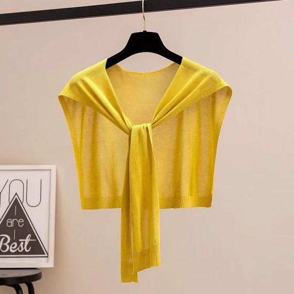 Women's Clothing Versatile Knitted Shawl Women's Shirt Outer Wear Fashionable Small Waistcoat Scarf_ecoleips.com