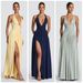 Elegant Vacation Dress for Women European American Style High Slit French Romantic Deep V Neck Large Skirt_ecoleips.com