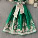 Women's Clothing Palace Style Niche Retro Elegant Print Dress One Piece Waist Temperament Puff Sleeve Dress_ecoleips.com