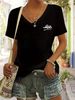 Women's Printed Short-Sleeve Tee - Breathable Round Neck Top For Spring & Summer Style-E_ecoleips.com