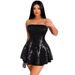 Women's Clothing Sleeveless Tube Top Waist Slim Fit Sequin Dress_ecoleips.com