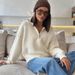 Women’s Half-Zip Knit Sweater – Oversized Pullover With Stand Collar (S-XL, 6 Colors)_ecoleips.com