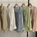 Women's Oversized Long Sleeve Shirt & Camisole Set – Breathable Cotton Blend Layering Tops (Relaxed Fit, Button-Down Collar)_ecoleips.com