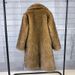 Women’s Faux Fur Coat – Mid-Length Winter Coat With Suit Collar, Luxe Wolf Grey (S-XL)_ecoleips.com