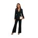 2025 New Waist-Cinching Casual Fashion Solid Color Small Blazer High-Waisted Flared Pants Women's Suit_ecoleips.com
