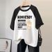 Women's Clothing Splicing Heavyweight Short Sleeved Men's And Women's Simple Breathable Bottoming Shirt With Round Neck Cotton T Shirt_ecoleips.com