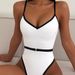 Aria Basics One-piece New European American Foreign Trade Fashion, Simple And Stylish, Color-blocking, Sexy Beach Vacation Women's_ecoleips.com